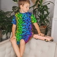 thumbnail image 4 of Fotbe Multicolored Butterflies Pijama Estampada de 2 Piezas para Niños – Ropa de Dormir de Manga Corta Cómoda para Niños y Niñas, Camiseta y Shorts de Algodón-Medium, 4 of 6