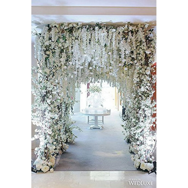 Elegant Artificial Silk Flower Wisteria Flower Vine Rattan For Home Garden  Party Wedding Decoration 10cm Available8054850 From F51o, $0.66