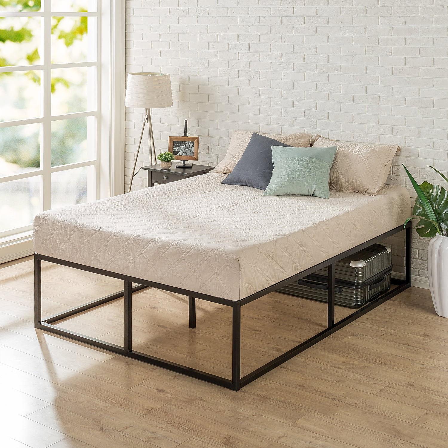 Zinus Joseph 18 Platform Bed Frame Mattress Foundation King Walmart Com Walmart Com