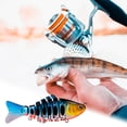 thumbnail image 1 of WIHJ Swimbait de Pêche à 7 Segments Eau Salée Eau Douce Poisson Réaliste Attractif pour Jeunes Adultes Pêcheurs, 1 of 5