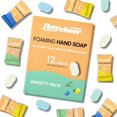 thumbnail image 1 of Recambios para tabletas de jabón de manos espumoso flowcheer, paquete de 12, hace 96 fl oz (12 botellas de 8 fl oz), pastillas de recambio de jabón con fragancia variada para usar con dispensador de j, 1 of 5