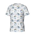 thumbnail image 5 of Vsdgher Party Shark Cute Print Men's Dry Fit Mesh Athletic Shirts Moisture Wicking Tennis T-Shirt Tops, 5 of 9