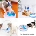 thumbnail image 4 of Juguete interactivo para gatos, juguete de interior con plumas eléctricas giratorias de 360° y anillo, bola, juguete de inteligencia, bolígrafo, 4 of 7