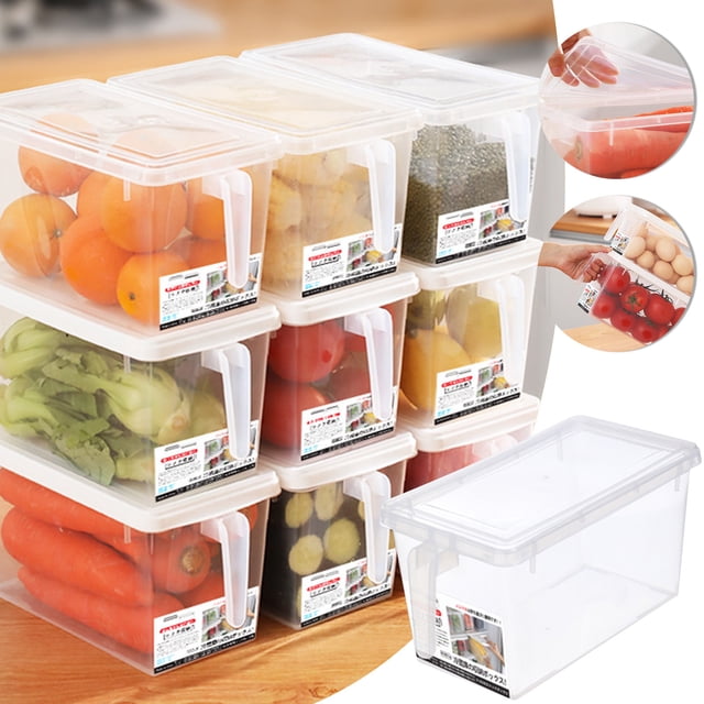 Iumwxz Kitchen Gadgets Kitchen Refrigerator Food Preservation Box Drawer Handle Convenient Storage Box Kitchen Utensil Set B Pp New Year Savings