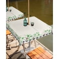thumbnail image 2 of Outdoor Tablecloth with Umbrella Hole,Eucalyptus Leaves Kapok Checker Spillproof Waterproof Table Cloth Zippered Table Covers,Green Plants Retro Linen Washable Tablecloths for Picnic/Patio, 2 of 6