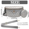 thumbnail image 7 of Women's bum bag, crossbody bag , small shoulder bag, stylish crossbody bag with small bag, with zipper, adjustable shoulder strap, suitable for every outfit and every occasion（Silver）, 7 of 7