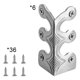 thumbnail image 2 of Protector Esquina Metal Vintage Rodapié Hierro (plateado) 6 Uds., 2 of 5