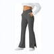 thumbnail image 3 of Pantalones deportivos de fitness de primavera para mujer, pantalones con cintura cruzada, pantalones acampanados divididos, 3 of 5