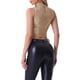 thumbnail image 3 of TOP CORTO METÁLICO INSPIRADOR CHIC SIN MANGAS PARA MUJER, BRILLANTE Y CON LENTEJUELAS, TALLA XS, ORO ROSADO, 3 of 6