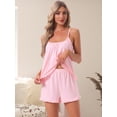 thumbnail image 2 of DARING DIVA Women's 2pcs Sleeveless Ruffles Pajama Set M Pink, 2 of 7