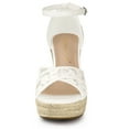 thumbnail image 2 of BLISSFUL STEP Women's Espadrille Wedge Heel Wedge Sandals, 2 of 6