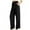Black, variant on Siilsaa Women's Wide Leg Pants with Pockets High Waist Adjustable Knot Loose Casual Trousers Business Work Casual Pants White,M