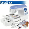 Brother PE770 Embroidery Machine w/ 64 Threads + Bobbins + Cap and Sock Hoop + Stabilizer + 15,000 Designs + Scissors