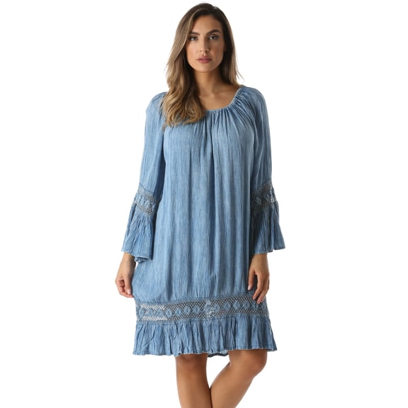 Riviera Sun Dress Dresses for Women (Light Denim, 2X)