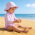 thumbnail image 4 of Girls Swimsuit Hooded Rash Guard Baby Girls Sun Swimwear Long Sleeve UPF 50+ Protection Bathing Suit Quick-Dry Beach Wear for Toddlers, 4 of 6