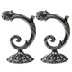 thumbnail image 1 of 2x Cortinas De Flores Cortinas Tiebacks Borla Hold Tie Backs Puerta Pared Gancho Gancho Negro, 1 of 9