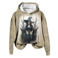 thumbnail image 1 of Chandail en Molleton Sans Capuche Imprimé Col Rond Manches Longues Automne Hiver pour Femmes Confortable Mode, 1 of 3