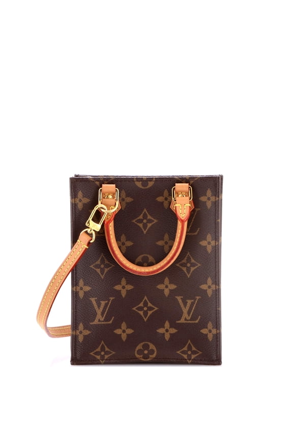 Pre-Owned Petit Sac Plat Bag Monogram Canvas By Rebag
