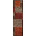 thumbnail image 2 of Addison Rugs Chantille Indoor/Outdoor Transitional Squares Chocolate Machine Washable Runner Rug, 2'3" x 7'6", 2 of 7