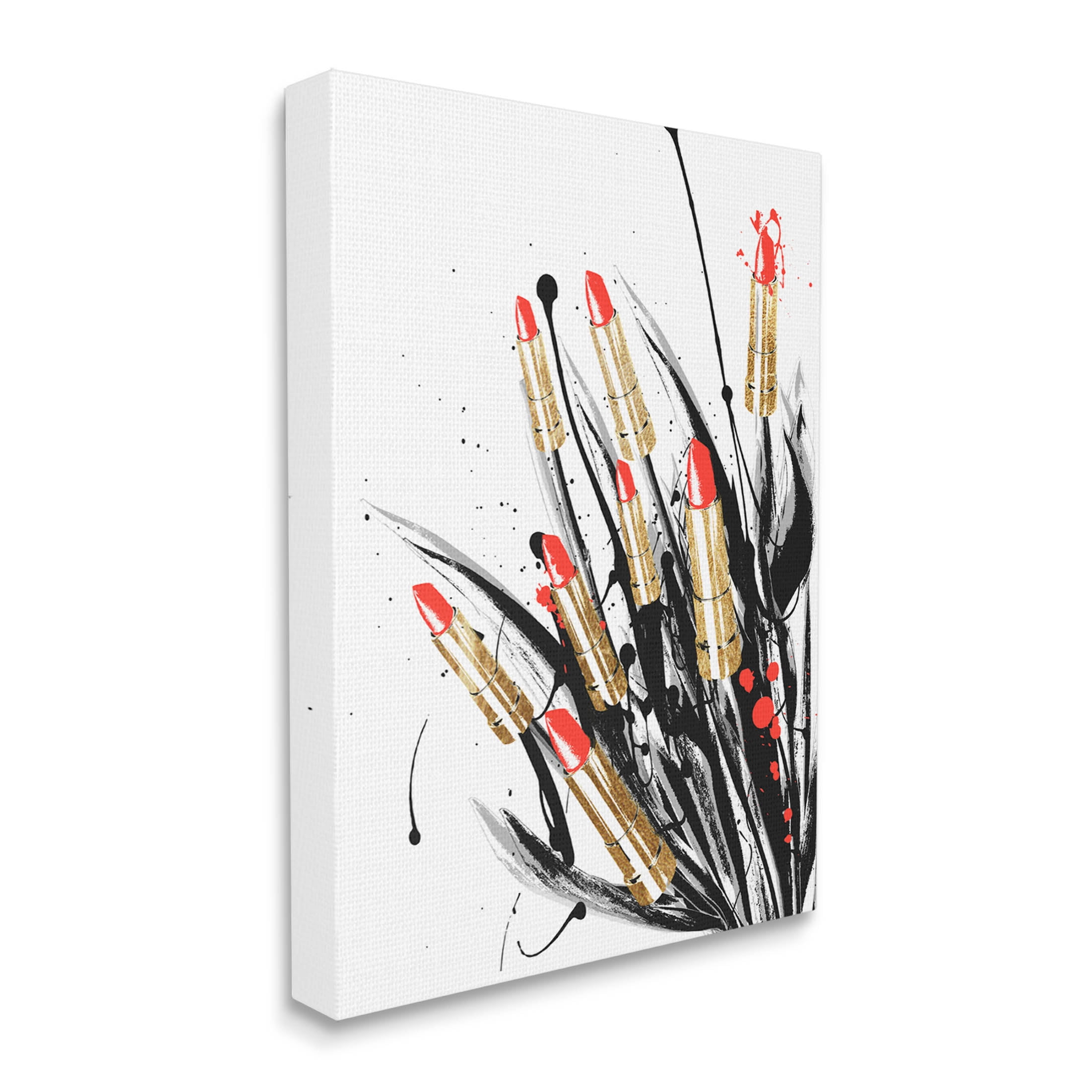 Stupell Industries Modern Lipstick Abstract Forms Graphic Art Gallery Wrapped Canvas Print Wall Art, Design by Lil' Rue