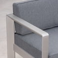 thumbnail image 4 of Darius Outdoor Aluminum Club Chairs, Set of 4, Sliver, Gray, 4 of 9