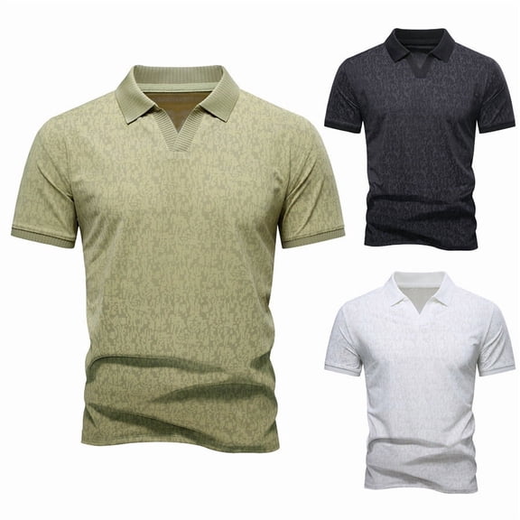 Mens Golf Polo Shirts Short Sleeve Casual Banded Bottom Stretch Classic Fit Solid Knit T-Shirts Big and Tall Size M-4XL White