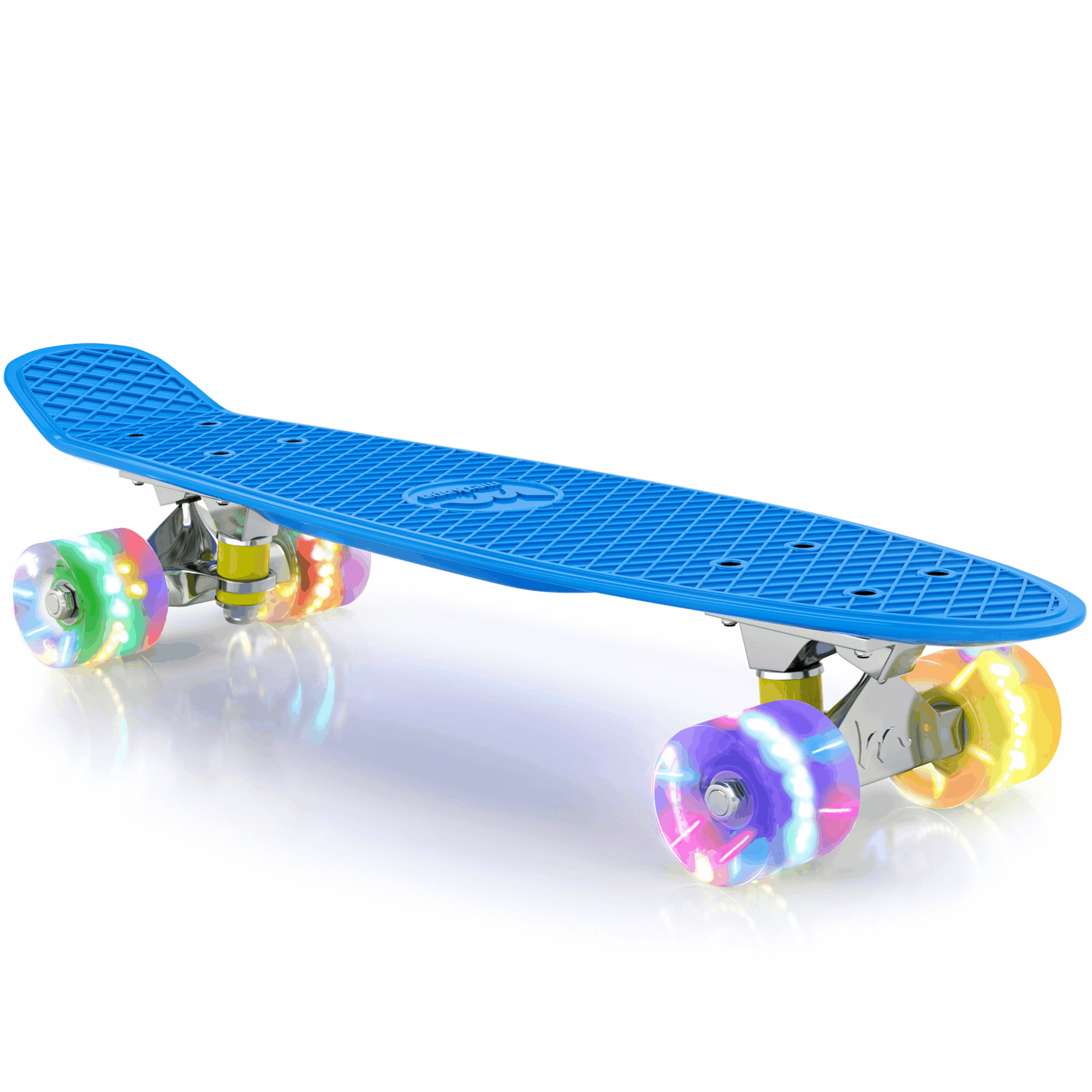 Merkapa 22" Skateboard Cruiser Plastic with Colorful LED Light Up Wheels for Beginners Kids Girls Adults Birthday Gift Children's Day Present (Pink) - Walmart.com