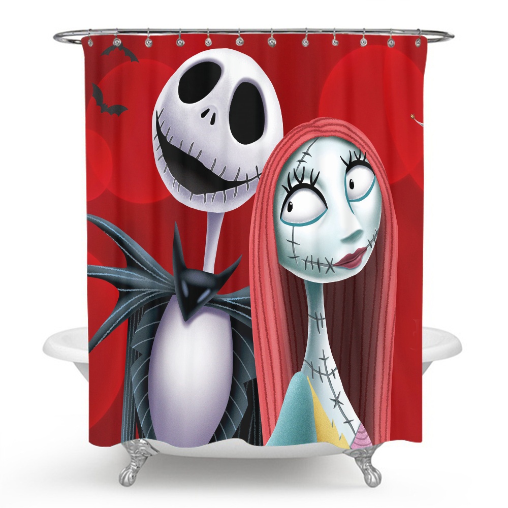 Shower Curtain The Nightmare Before Christmas Bathroom Decor Jack and