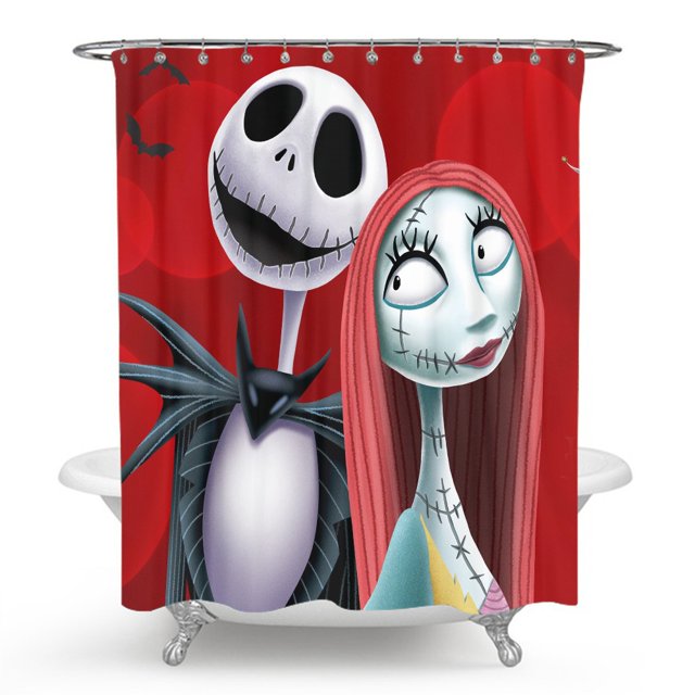 Shower Curtain The Nightmare Before Christmas Bathroom Decor Jack and