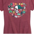 thumbnail image 3 of Peanuts - Snoopy Holiday Icons Heart - Women's Short Sleeve Graphic T-Shirt, 3 of 6