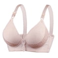 thumbnail image 4 of Eashery Womens Bras Full Cup Deep V Padded Bra Cotton Bras for Women Plus Size Beige 95B, 4 of 4