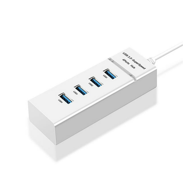 ABS USB 3.0 Hub Portable Replacement 4 Ports Fast USB 3.0 Hub Transmission U-disk WiFi Camera Joystick Hubs Adapter Accessories White
