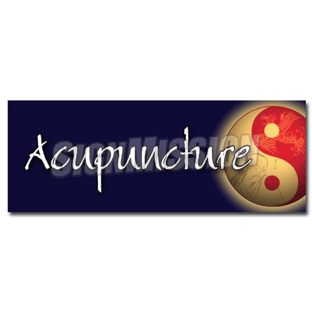 12" ACUPUNCTURE DECAL sticker acupuncturist needles pen