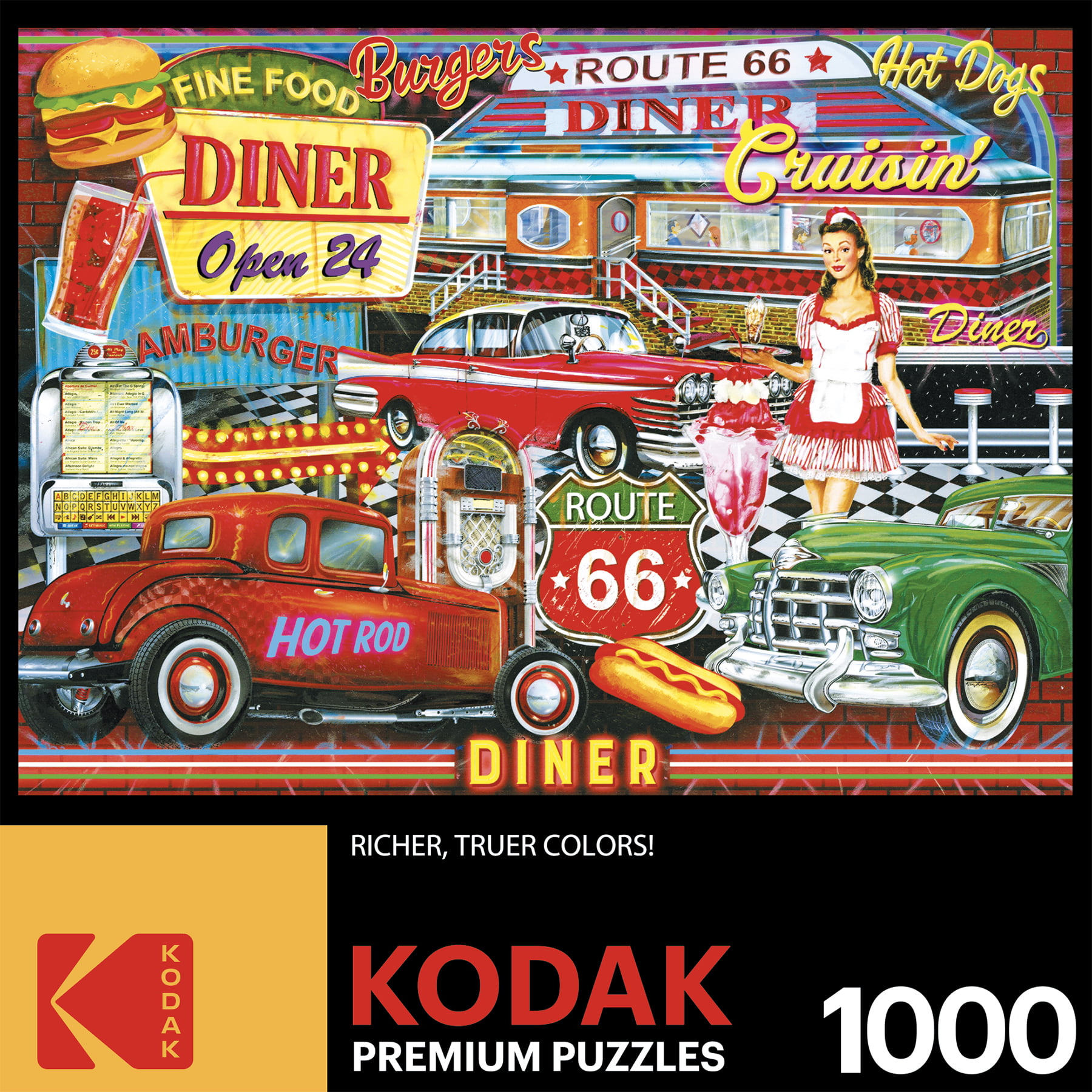 Route 66 Classic Car Kodak 550 Piece Jigsaw Puzzle 