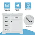 thumbnail image 5 of Harper & Bright Designs 36" White Bathroom Vanity with Sink, Bathroom Cabinet Freestanding with Drawers, Modern Bathroom Storage Cabinet with Door, 5 of 18