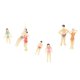 thumbnail image 5 of 20 figuras pintadas de gente de playa en bikini con diferentes poses y diseño de paisaje., 5 of 7