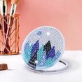 thumbnail image 3 of Espejo de Maquillaje Cgtredaw Mosaico Arte Diamante Doble Cara Forma Especial, 3 of 9