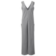 thumbnail image 7 of Summer Saving Wycnly Womens Jumpsuits Loose Breathable Wide Leg Tank Long Jumpsuits with Pocket Casual Plain V-Neck Sleeveless Long Summer Rompers Gray m, 7 of 7