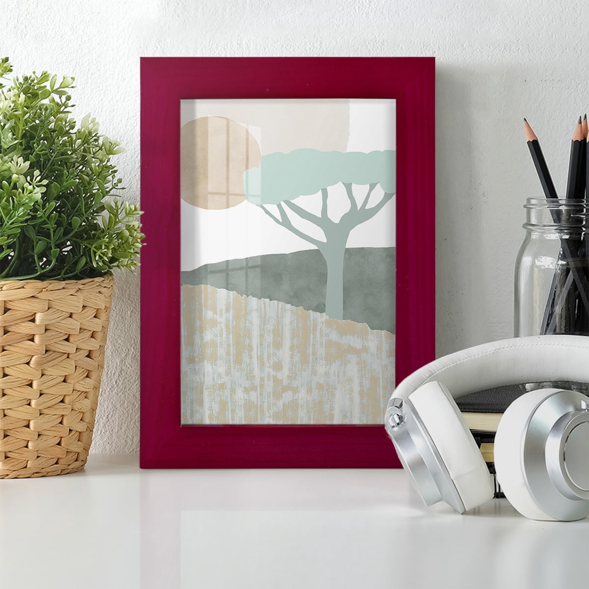 Ennerdale I - Framed Print w/glass - Cherry Red