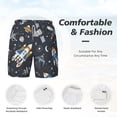 thumbnail image 6 of Picia Space Cars pattern Mens Swim Trunks with Compression Liner Stretch Beach Shorts Quick Dry with Zipper Pockets No-Chafing Board Shorts-3X-Large, 6 of 9