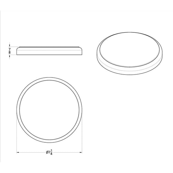 Chrome Small 3 3/16" Round Speaker Cover for Various Peterbilt Models, Snap-On