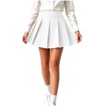 thumbnail image 6 of Girls Pleated Skort Ghalytn High Waist with Built-in Shorts Uniform Mini Skirt Back to School Wrinkle Resistant, 6 of 6