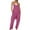 Purple1, variant on Audhol Jumpsuits for Women Womens Casual Summer Jumpsuit Sleeveless Loose Solid Color Comfortable Strap Loose Jumpsuit Pocket Jumpsuit for Women Overalls for Women B L