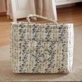 thumbnail image 5 of Quilted Laundry Basket Floral Storage Basket Cute Fabric Laundry Baskets Large Boho Foldable Hamper (Floral09), 5 of 11