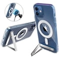thumbnail image 2 of Funda magnética transparente para iPhone 15, 14 Pro Max, 13, 12, 11 Mini, con soporte de metal para carga inalámbrica MagSafe, 2 of 5