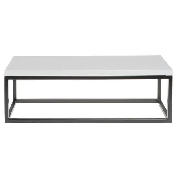 HUBERT Cerve Collection Black Large Rectangular Riser With White Top - 7"H