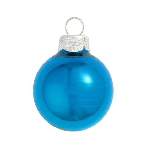 4ct Shiny Wedgewood Blue Glass Ball Christmas Ornaments 4.75" (120mm)
