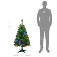 thumbnail image 6 of Christmas Trees HOMCOM 4ft Tall Prelit Artificial Christmas Tree Holiday Décor with 208 Branches, 100 Warm White or Colorful LED Lights, Auto Open,Artificial Christmas Trees, 6 of 9