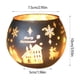 thumbnail image 3 of Adorno de Candelabro de Vidrio Navideño Candelabro Redondo de Vidrio, 3 of 6