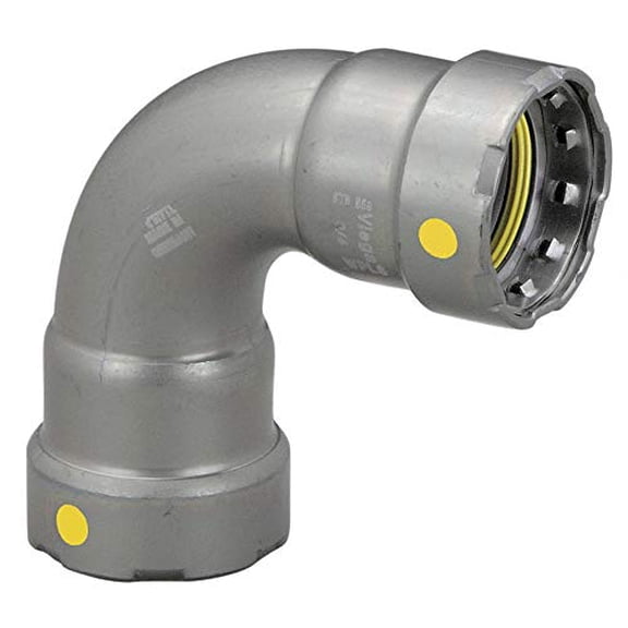 Viega 1-1/2" Press 90-Degree Elbow in Carbon Steel, Zinc-Nickel Coating - 25221